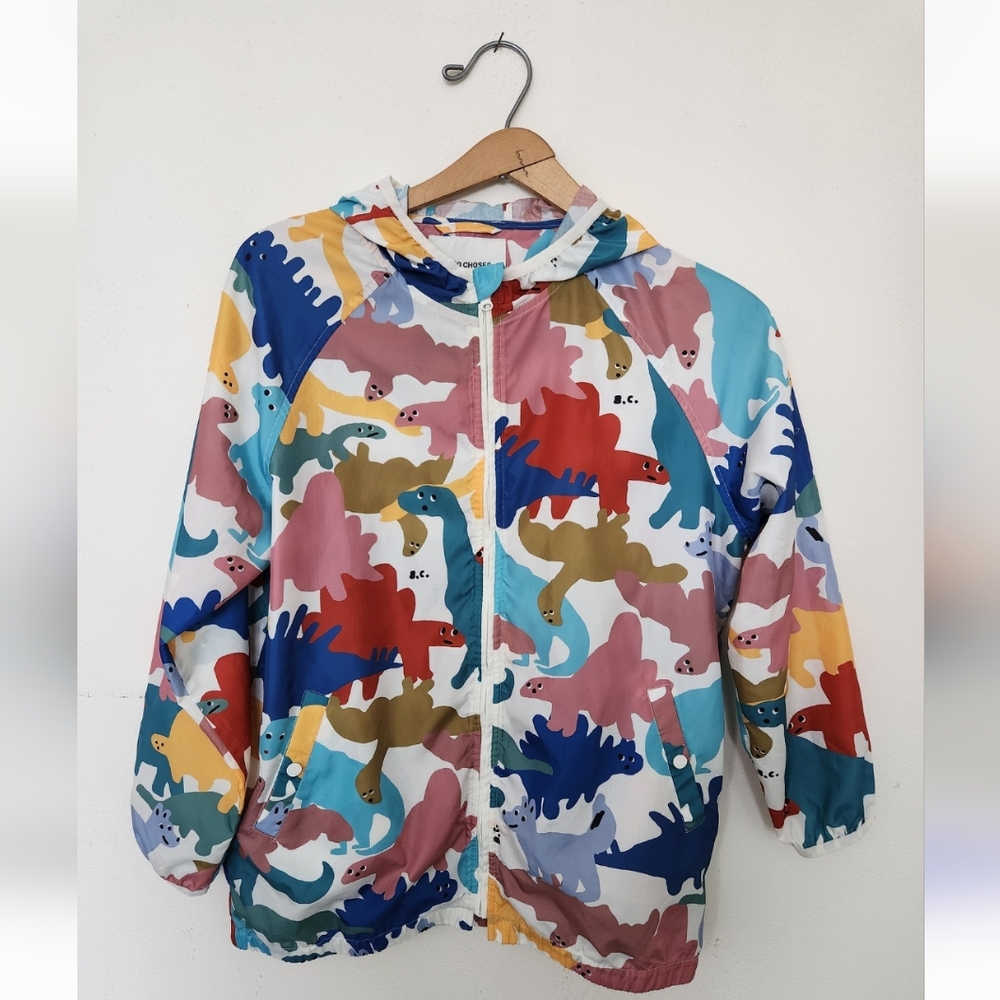 Dinos All Over Rain Jacket By Bobo Choses Size 10/11 Boy Or Girl - Picture 4 of 9